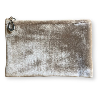 Silk Velvet Coin Purse: Hibiscus