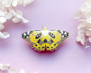 Painted Lady Butterfly (Vanessa cardui) Enamel Pin: Locking Pin Back