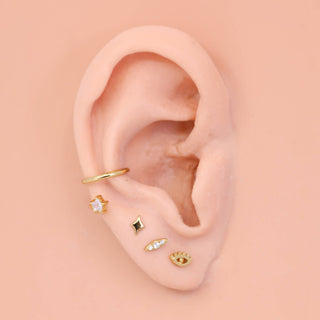 Evil Eye Stud Earring - Gold
