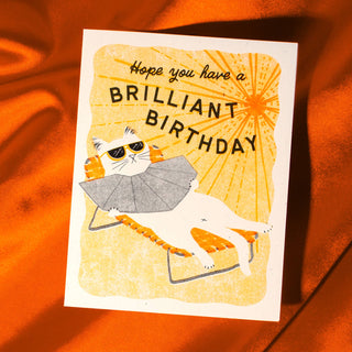Brilliant Birthday - Risograph Card