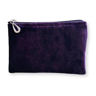 Silk Velvet Coin Purse: Red