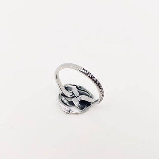 Double Snake Entanglement Stainless Steel Ring