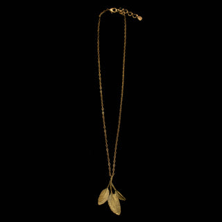 Petite Herb Sage Pendant on 16" Adjustable Chain by Michael Michaud