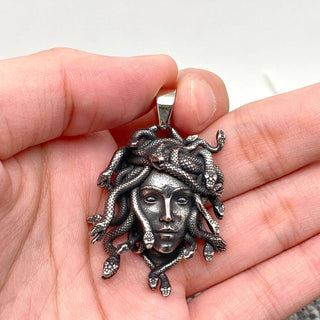 Medusa Stainless Steel Pendant Necklace