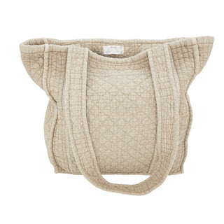 Soft Cotton Quilted Tote Bag: Slate / 14"x12"