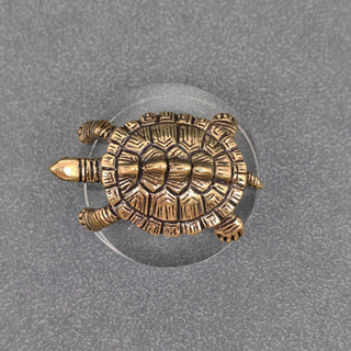 Vintage Brass Turtle Desktop Figurine
