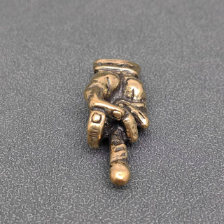 Vintage-Style Brass Middle Finger Desktop Figurine