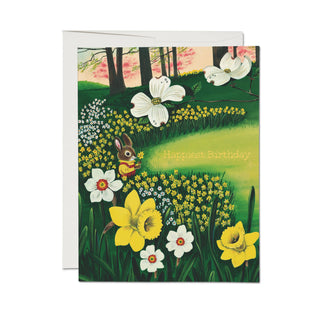 Bunny and Daffodils Greeting Card