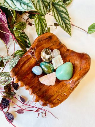 Carved Wood Gratitude Hands