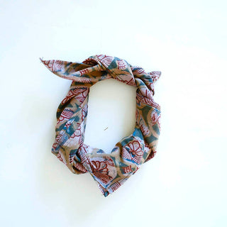 Handcrafted Cotton-Silk Bandana - Emerald