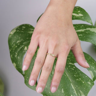 Brass Etched Band Ring