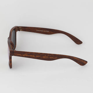 Polycarbonate Rustic Wood Sunglasses - Assorted Colors