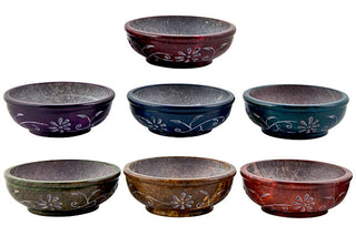 Colorful Chakra Soapstone Burner Bowl