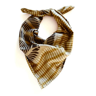 Hand Printed Cotton Silk Bandana - Ra