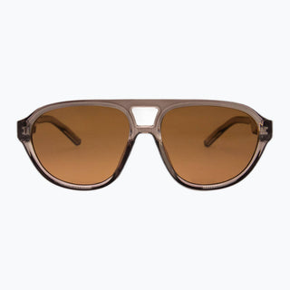 Horizon Retro Aviator Sunglasses - Rose Red Brown