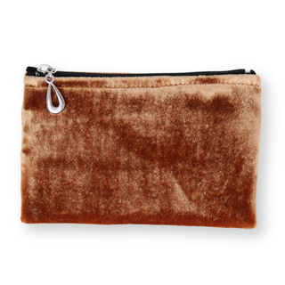 Silk Velvet Coin Purse: Fern