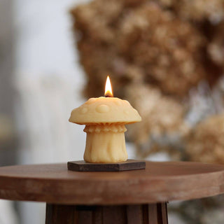 Mushroom Candles – 100% Pure Beeswax – 3 Styles: Amanita Mushroom
