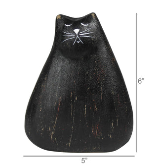 Carved Wood Cat