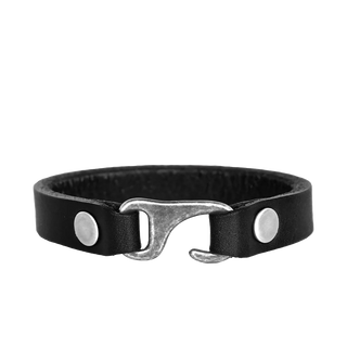 Black Hook Clasp Bracelet - Medium