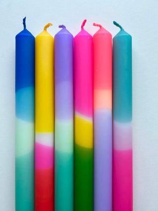 Brights | Set of 6 Dip Dye Dinner Candles