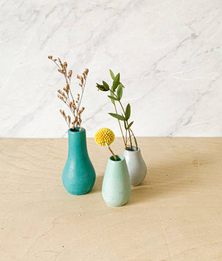 Miniature Concrete Bud Vases | Peachy Pink