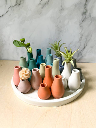 Miniature Concrete Bud Vases | Peachy Pink