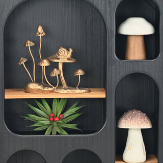 Cast Iron Gold Mushroom Table Accent