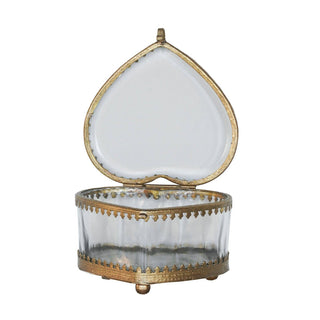 Glass Heart Ormolu Display Case