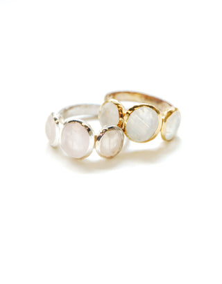 Gumdrop Ring 7 Blue Chalcedony