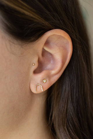 Arch Stud Earrings - Gold