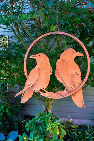 Double Raven Hanging Ring