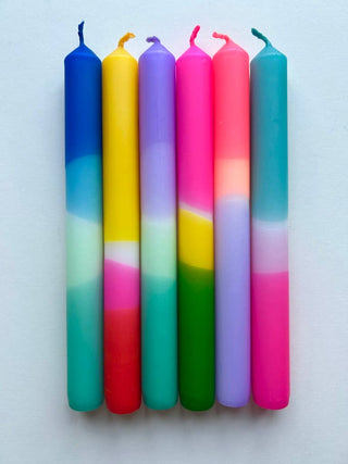 Brights | Set of 6 Dip Dye Dinner Candles