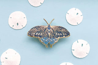 Pipevine Swallowtail Butterfly (Battus philenor) Enamel Pin: Locking Pin Back
