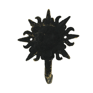 Cast Iron Golden Sun Wall Hook