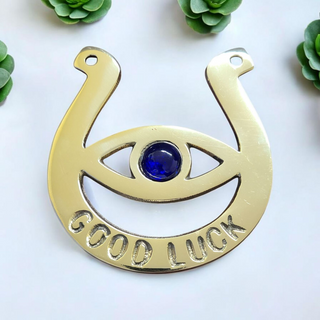 Evil Eye Brass Horseshoe - Wall Hanging Decor