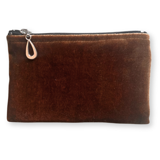 Silk Velvet Coin Purse: Indigo