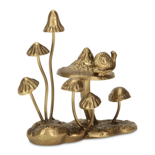 Cast Iron Gold Mushroom Table Accent