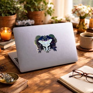 Luna Moth Mirror PVC-Free Sticker