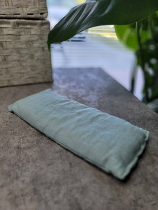 Aromatherapy Hot/Cold 100% Linen Eye Pillow - Calming Lavender Flowers