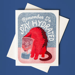 Stay Hydrated - Risograph Card