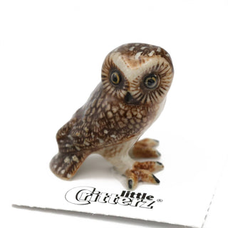 Sawyer The Saw-whet Owl - Porcelain Miniature