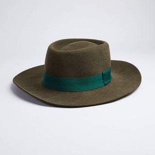 Elegancia Tropical Hats | Valencia Country Style Green Felt Hat - Unisex