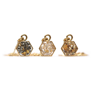Cameoko | Petite Hexagon Gemstone Necklace