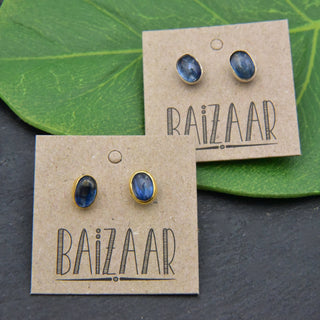 Baizaar | Sterling Silver Tanzanite Stud Earring