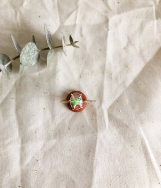 Rose Cut Opal Ring