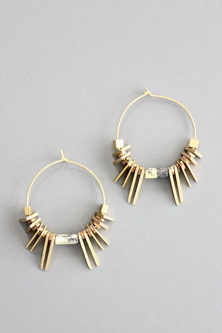 Jasper Hoop Earrings