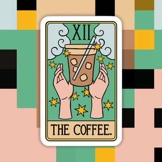 The Coffee Tarot Card - Sticker