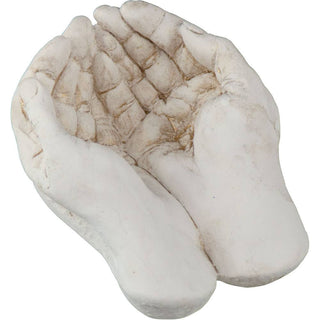 Cupped Hands Cement Decor - Large