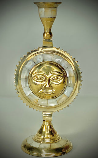Brass Sun Candle Holder