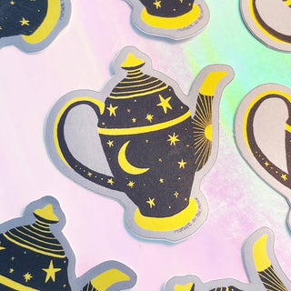 Mother of the Moon | Tea Kettle Matte Metallic Sticker